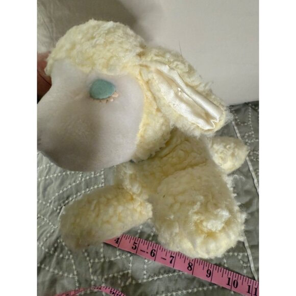 Vtg Eden Pale Yellow Musical Animated Wind-Up Lamb Plush Toy 10" tested works - Picture 9 of 13